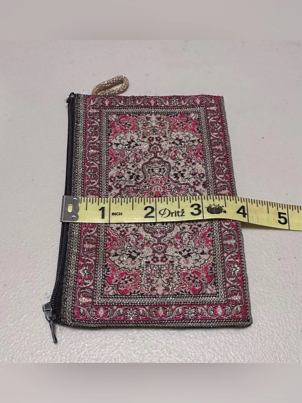 Turkish kilim pattern tapestry coin purse